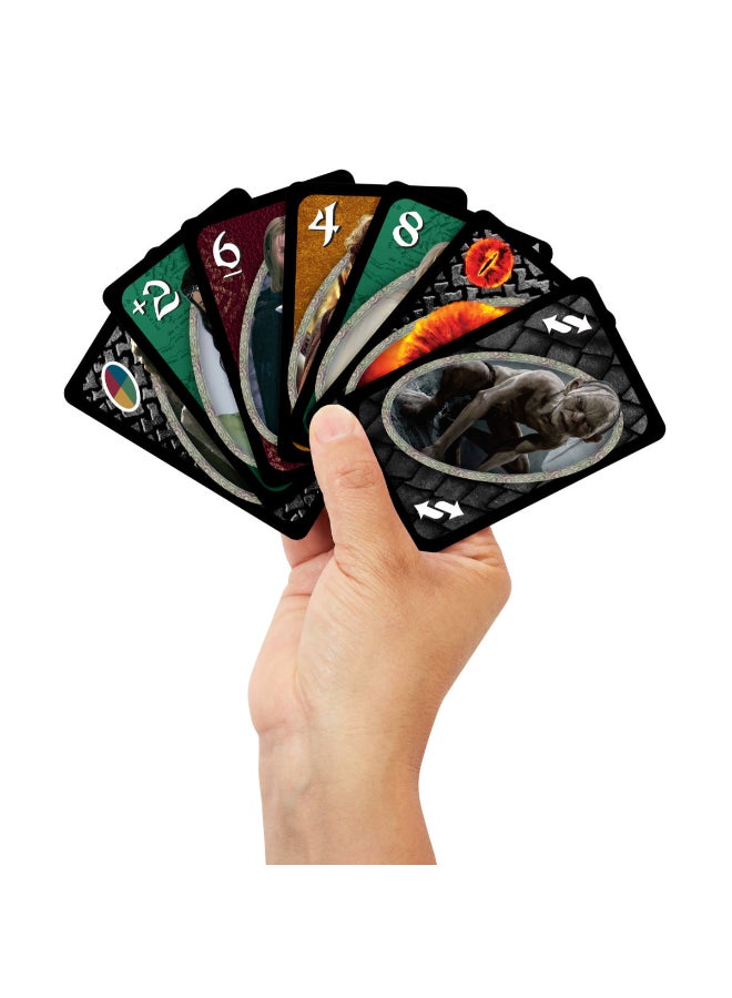 ماتيل جيمز UNO The Lord of The Rings Card Game for Kids, Adults & Families, Travel & Camping, Inspired by the Movies - Image 2